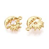 Brass Micro Pave Cubic Zirconia Charms X-KK-N263-94A-G-2
