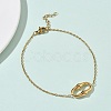 Oval 304 Stainless Steel  Pendant Necklacrs & Stud Earring & Link Bracelet Sets SJEW-C009-01G-4