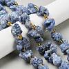 Electroplated Natural Druzy Agate Beads Strands G-G289-02C-1