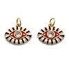 Brass Cubic Zirconia Pendants ZIRC-O044-03D-G-1