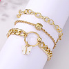 3Pcs 3 Styles Alloy Bracelet Set for Women WGAFCFA-05-3