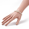 Glass & Shell Pearl Bead Bracele BJEW-TA00180-01-4