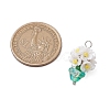 Glass Seed Beaded Flowerpot Pendants PALLOY-MZ00520-02-2