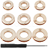 18Pcs 3 Styles Alloy Grommet Eyelet Findings FIND-CL0002-21KCG-1