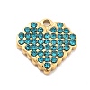 304 Stainless Steel Rhinestone Charms STAS-M092-06G-02-1