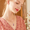 12Pcs 6 Styles Natural Amethyst & Rose Quartz Pointed Copper Wire Wrapped Faceted Bullet Big Pendants PALLOY-FH00151-6
