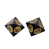 Natural Obsidian Pyramid with Mythical Beast Sign Figurines PW-WG94436-01-4