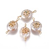 Natural Pearl Links connectors PEAR-I005-15-1