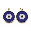 Brass Enamel Pendants KK-F821-48B-G-1
