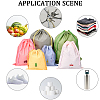 6Pcs 3 Sizes 2 Colors Polyethylene Waterproof Drawstring Storage Bags ABAG-CN0001-47-4