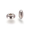 Tarnish Resistant 304 Stainless Steel Smooth Rondelle Beads STAS-M006-03-2