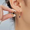 Fashionable Couple Waterdrop Sparkling 925 Sterling Silver Cubic Zirconia Dangle Hoop Earrings for Daily Wear and Parties CU5155-2-3