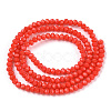 Opaque Solid Color Glass Beads Strands EGLA-A034-P1mm-D03-2