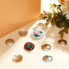 400Pcs 4 styles Iron Finger Ring/Brooch Sieve Findings IFIN-GA0001-49-5