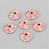 Brass Flower Bead Caps X-KK-O043-02RG-1