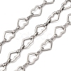 304 Stainless Steel Heart Link Chains CHS-S012-18P-1