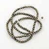 Natural Pyrite Beads Strands G-M009-03D-2