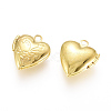 Brass Locket Pendants KK-G386-10G-2