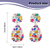 ANATTASOUL 2 Pairs 2 Colors Rhinestone Teardrop Dangle Stud Earrings EJEW-AN0001-95-2