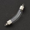 Transparent Glass Vial Pendant Normal Link Connectors GLAA-D004-01P-01-2
