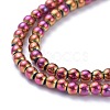 Electroplate Glass Beads Strands EGLA-K014-A-FP09-4