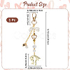 Bowknot & Heart Plastic Imitation Pearl Pendant Decorations HJEW-WH20020-006G-2
