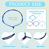 50Pcs 5 Colors Adjustable Nylon Cord Bracelet Making BJEW-TA00670-4