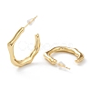 Brass Half Hoop Earrings EJEW-A056-14G-2