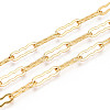 Brass Wavy Rectangle Link Chains CHC-T018-46G-1