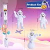 3Pcs Astronaut Keychain Cute Space Keychain for Backpack Wallet Car Keychain Decoration Children's Space Party Favors JX317C-2