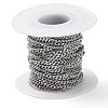 Tarnish Resistant 304 Stainless Steel Faceted Curb Chains CHS-G027-07P-3
