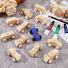 2 Sets 2 Style Unfinished Blank Wood Cars DIY-FH0006-32-4