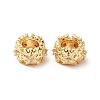 Brass Micro Pave Cubic Zirconia European Beads X-KK-M233-44G-2