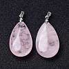 Natural Rose Quartz Pendants G-D084-01P-B15-6