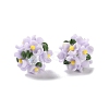 Luminous Polymer Clay Rhinestone Floral Ball Beads CLAY-U002-01D-4