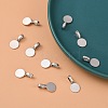 Tibetan Style Alloy Glue On Flat Pad Pendant Bails X-TIBEP-1124-AS-FF-3