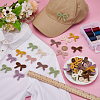 42Pcs 7 Colors Polyester Cloth Patches PATC-FG0003-15-4