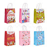 Mega Pet 18Pcs 6 Style Rectangle with Word Happy Birthday Kraft Paper Bags CARB-MP0001-01-8