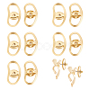 10Pcs Brass Ear Nuts KK-UN0004-78G-1