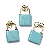 Synthetic Turquoise Pendants G-P453-01G-H-RS-1