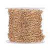 Brass Textured Oval Link Chains CHC-S004-07G-3