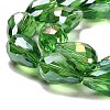 Electroplate Glass Beads Strands EGLA-D015-15x10mm-19-3