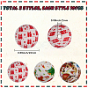 30Pcs 3 Styles Round with Christmas Theme Pattern Silicone Focal Beads SIL-SC0002-97C-2