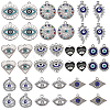 SUNNYCLUE 40Pcs 10 Styles Alloy Crystal Rhinestone Pendants FIND-SC0006-72-1