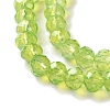 Baking Paint Transparent Glass Beads Strands DGLA-A034-J6MM-D07-3