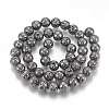 Electroplated Natural Lava Rock Bead Strands X-G-T061-55D-10mm-2