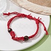 Adjustable Braided Waxed Cotton Macrame Pouch Bracelet Making BJEW-JB09698-02-2