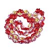 Electroplate Transparent Glass Beads Strands EGLA-N055-04A-04-2