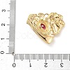 Valentine's Day 304 Stainless Steel Micro Pave Red Cubic Zirconia Pendants STAS-F360-08G-3