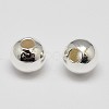 Rack Plating Brass Solid Round Beads KK-M085-28S-01-1